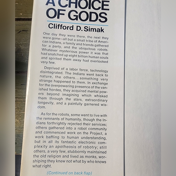 A Choice of gods by Clifford D Simak Vintage SciFi Hardcover Book - Picture 3 of 4